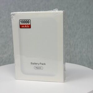 Magnetic Battery Pack 10000mAh Portable Wireless Power Bank for iPhone White NEW